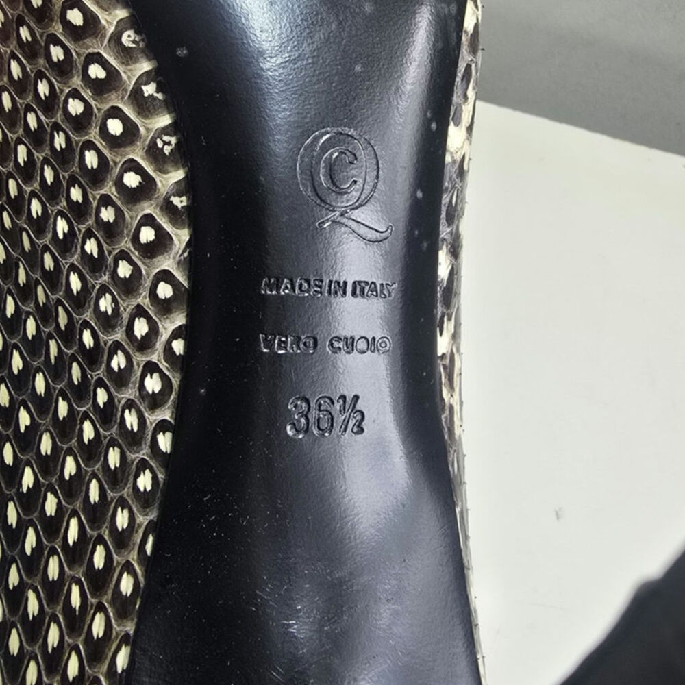 Alexander Mcqueen Python Pumps With Gold Toe Plat… - image 8